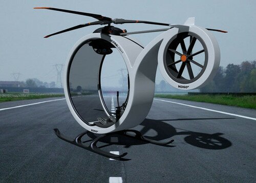 Future Helicopter, futuristic aircraft, Hector del Amo