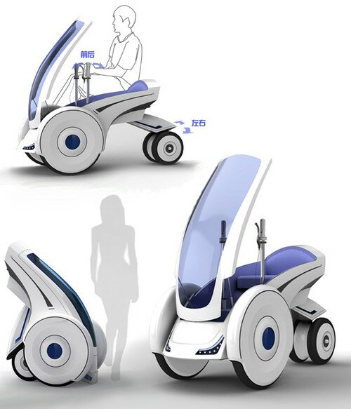 Folding Electric Vehicle,Electric Vehicle,personal pod,transport02