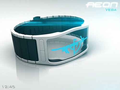 futuristic wrist watch