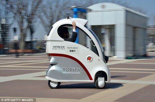 future, futuristic car, future robots, robotics, robots, robotic concept, Self-Driving Robot Cars, Robot Cars, Hitachi, ROPITS, futuristic