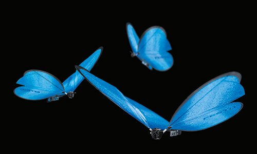Futuristic Robot, Festo â eMotionButterflies â Ultralight Flying Objects With Collective Behaviour, Bionic Bugs, Insectoid Robots