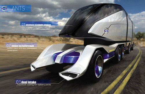 Volvo Ants, future transport system, Truck, Alex Marzo