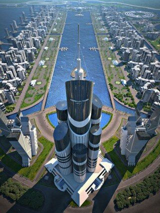 Azerbaijan Tower, futuristic skyscraper-01