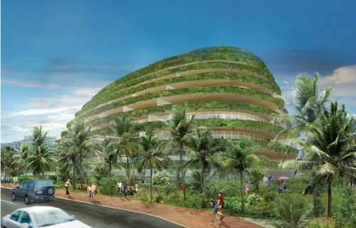 Parcel D, futuristic Building, Green Architecture, San Juan