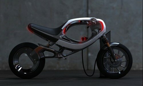 Electric Motorcycle, Frog Design, future motorbike