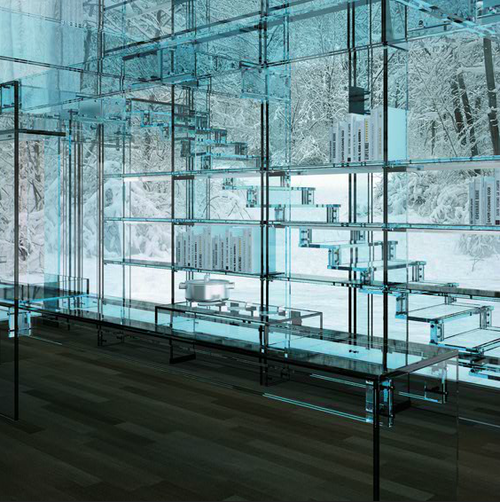 santambrogio, modern architecture, Ennio Arosio, glass house, Glass House concept, futuristic architecture