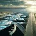 futuristic architecture, Gensler, London Britannia Airport, Design, Future Tech, Floating Airport, London, futuristic Airport, unusual structure
