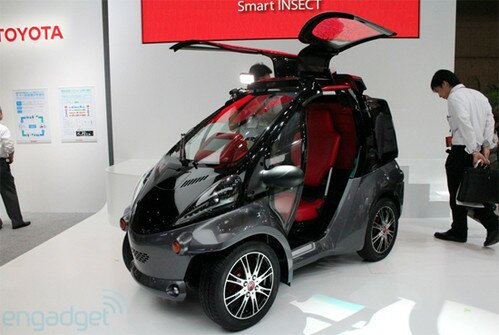 INSECT, electric vehicle, CEATEC 2012, Toyota, Urban concept car, electric cars, concept car, Microsoft Kinect