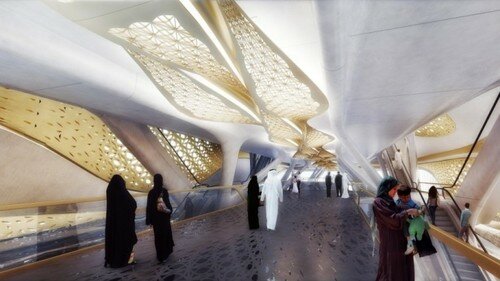 future, futuristic metro station, Zaha Hadid Architects, Riyadh, Saudia Arabia, designs, future buildings, future city, architecture concept, futuristic