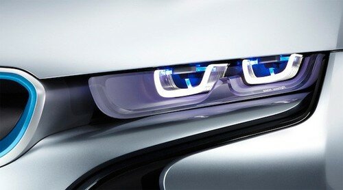 Future Car, BMW i8, Laser Light, Futuristic Car