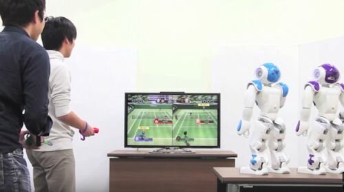 Futuristic Lifestyle, Humanoid Robot NAO Plays Video Game, Nintendo Wii, Junya Hirose, Masakazu Hirokawa, Kenji Suzuki