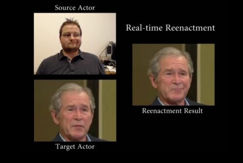 Real-time Face Reenactment, Matthias Niessner, Face2Face, Real-time Face Capture, RGB Videos, Facial Recognition