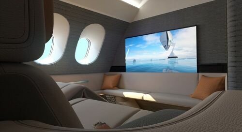 Stunning New First Class Airline Cabin Design Is Revealed, First Spaces , Seymourpowell, Futuristic Airplane, Rich, Luxury Interior, Wealth
