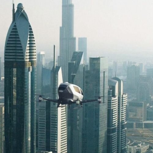 The Future of Aviation. World's First Passenger Drone (Ehang 184)
