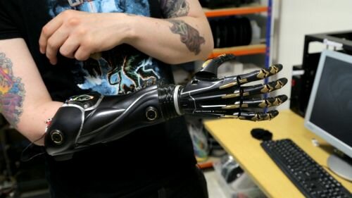 Futuristic Prosthetic, Cyberpunk, 3D Printing, Bionic Arm, Cyborgization, Deus Ex, Bionic Limbs, Adam Jensen